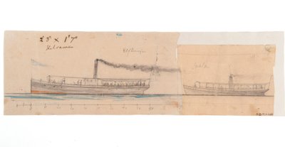 Dampfschiff ELFKUNGEN; Dampfschiff SVALAN von Per Wilhelm Cedergren